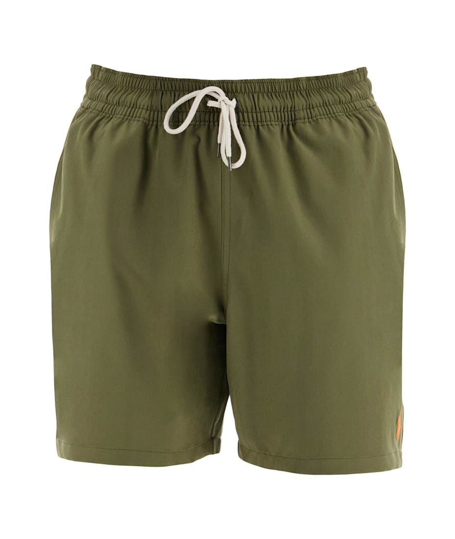 Polo Ralph Lauren Olive Green Swim Trunks In Recycled
