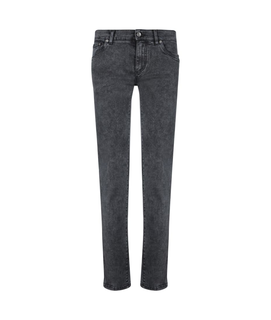 Dolce & Gabbana Stretch Cotton Skinny Jeans With Logo