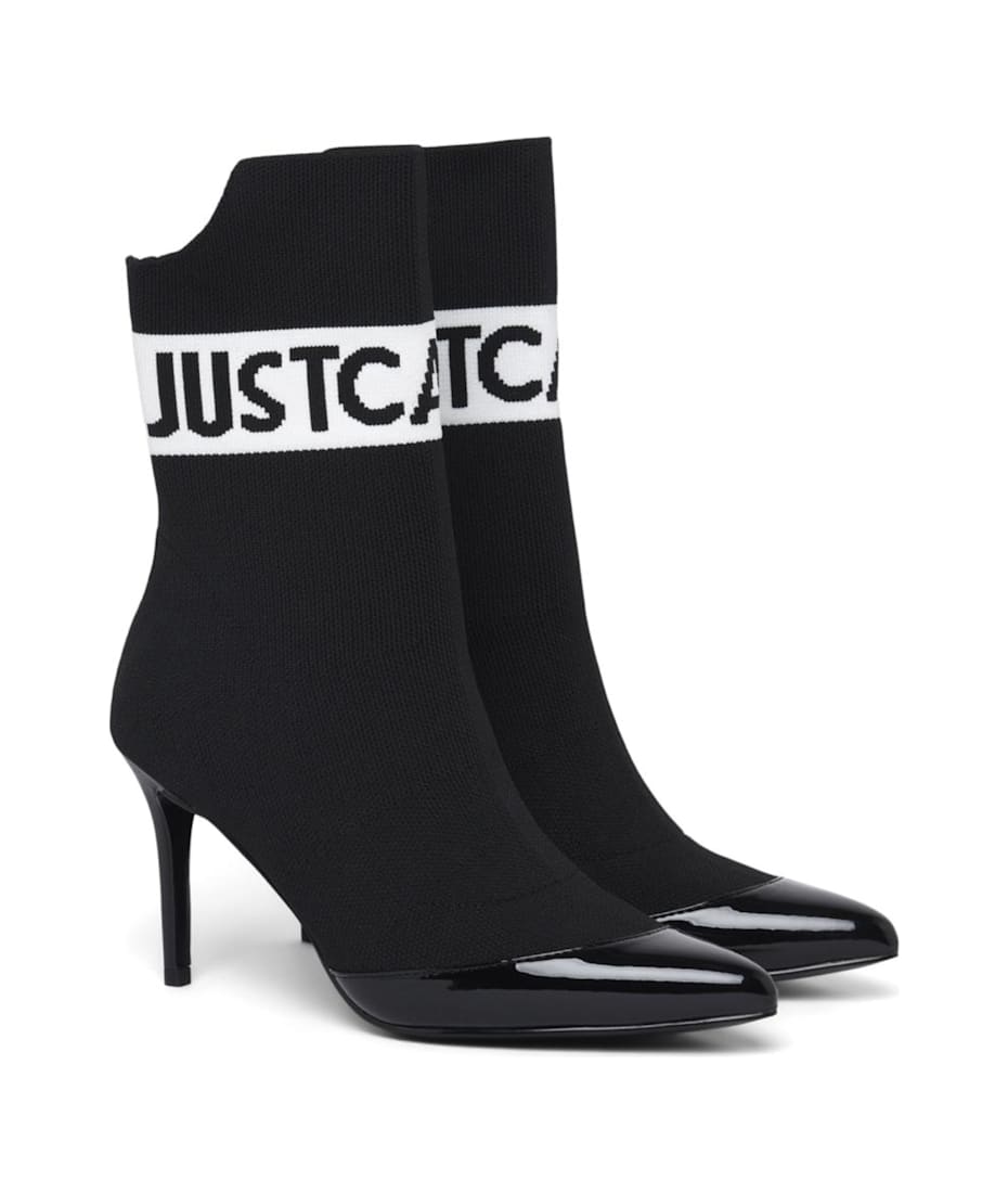 Just Cavalli Ankle Boots With Heels And Logo 