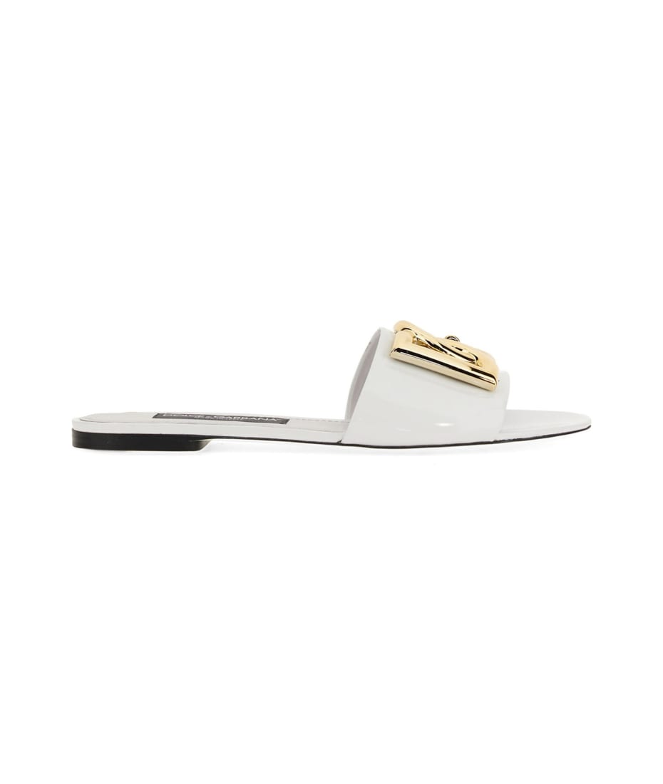 サンダル・ミュール DOLCE&GABBANA DG LOGO LEATHER SLIDE SANDALS 30397948_59600349_600.jpg