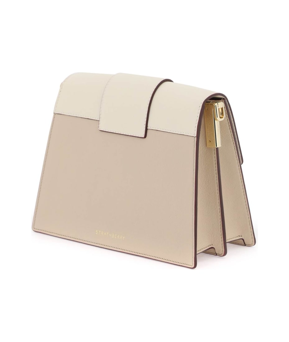 Strathberry Leather Box Crescent Shoulder Bag