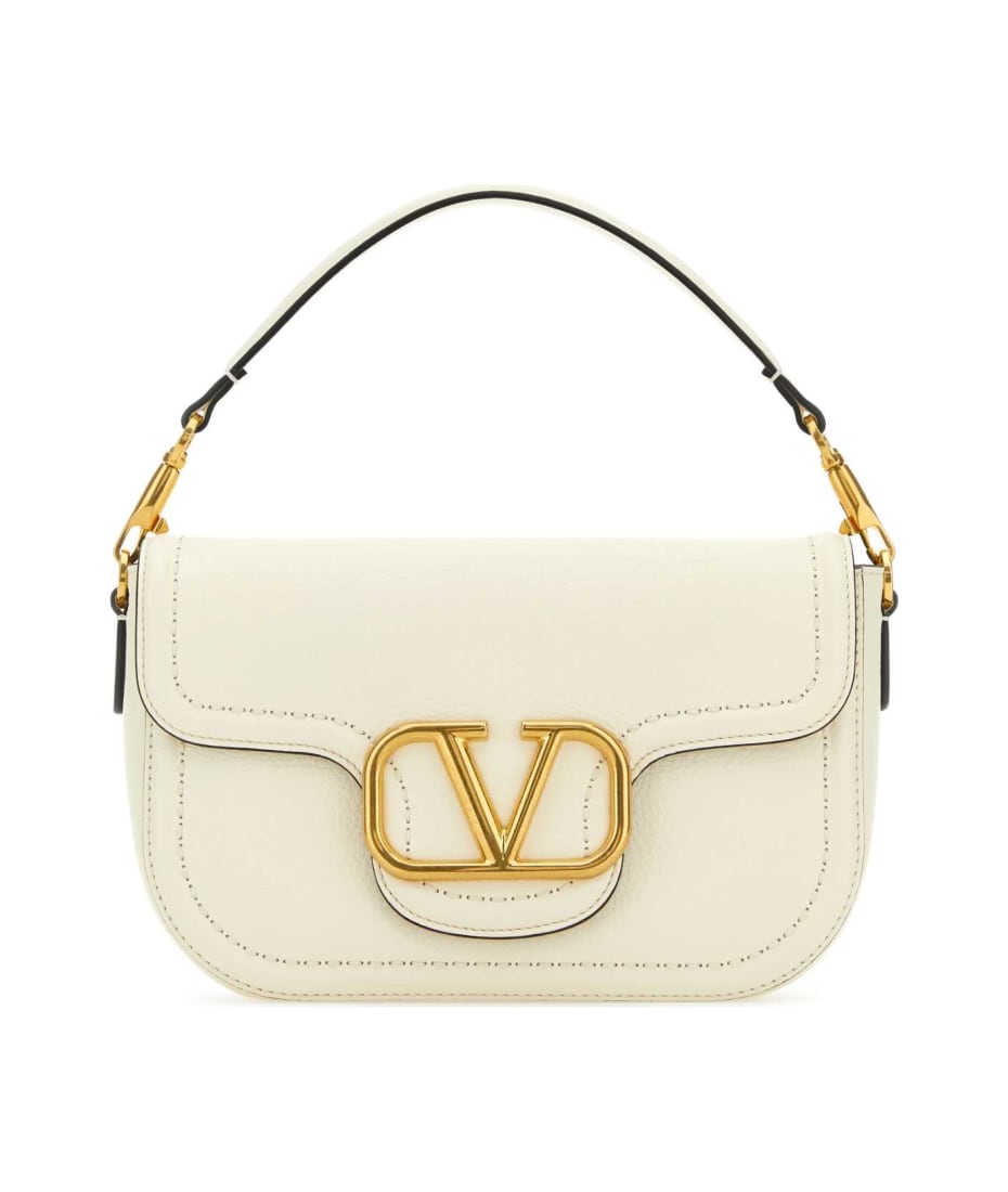 ショルダーバッグ・ポシェット Valentino Garavani Ivory Leather Alltime Shoulder Bag Valentino Garavani Ivory Leather Alltime Shoulder Bag