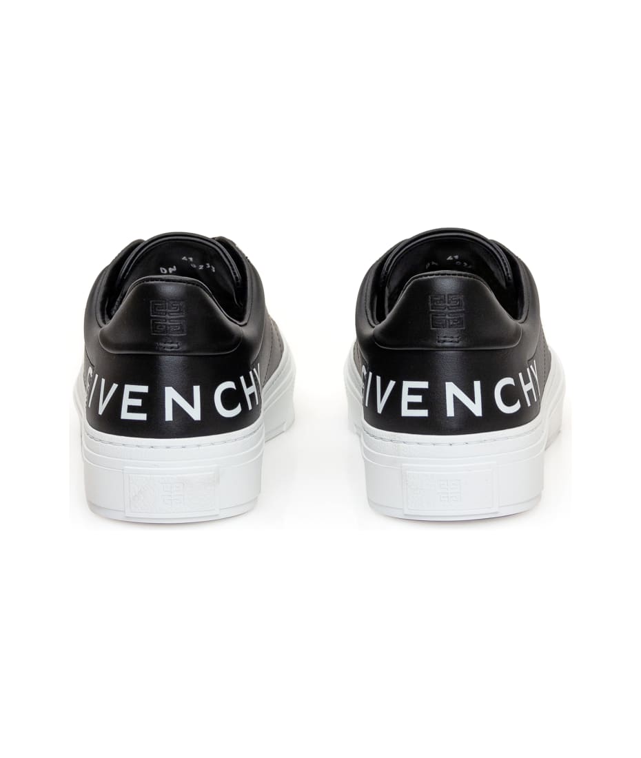 Givenchy Black City Sport Sneakers With Printed Logo | italist