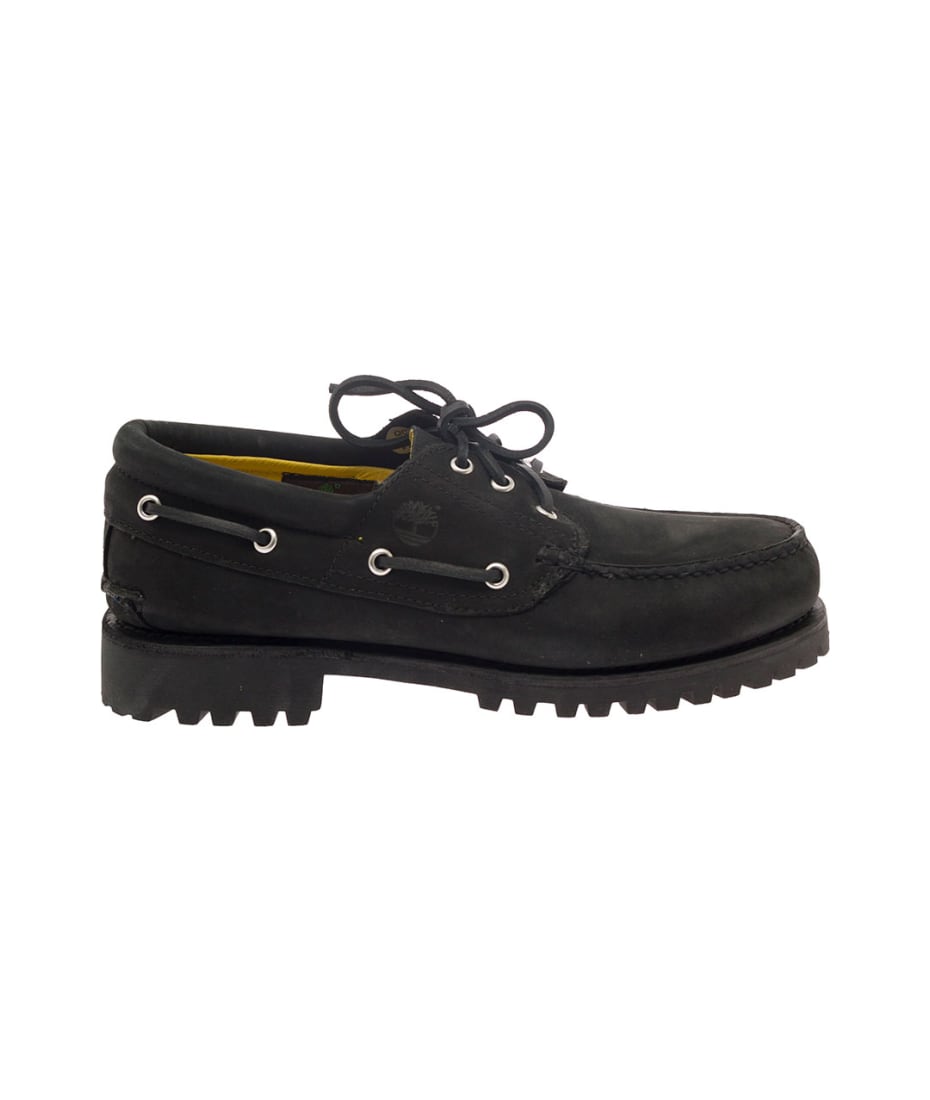 støvle Perth Blackborough grus Timberland Lace-up Suede Effect Loafers In Black Leather Man | italist,  ALWAYS LIKE A SALE