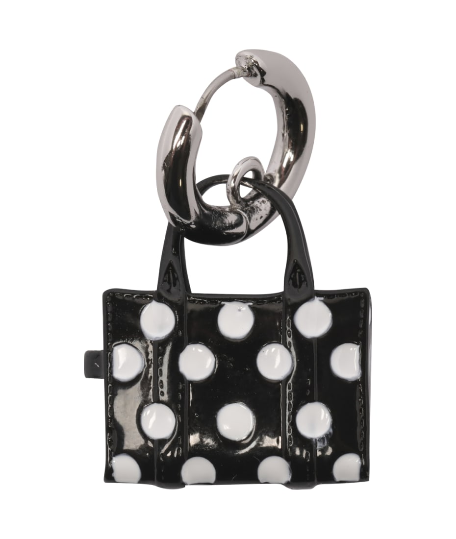 ■MARC JACOBS■ Polka Dot Tote EarringsBlack MultiSilver MBE Marc Jacobs Polka Dot Tote Earrings | italist