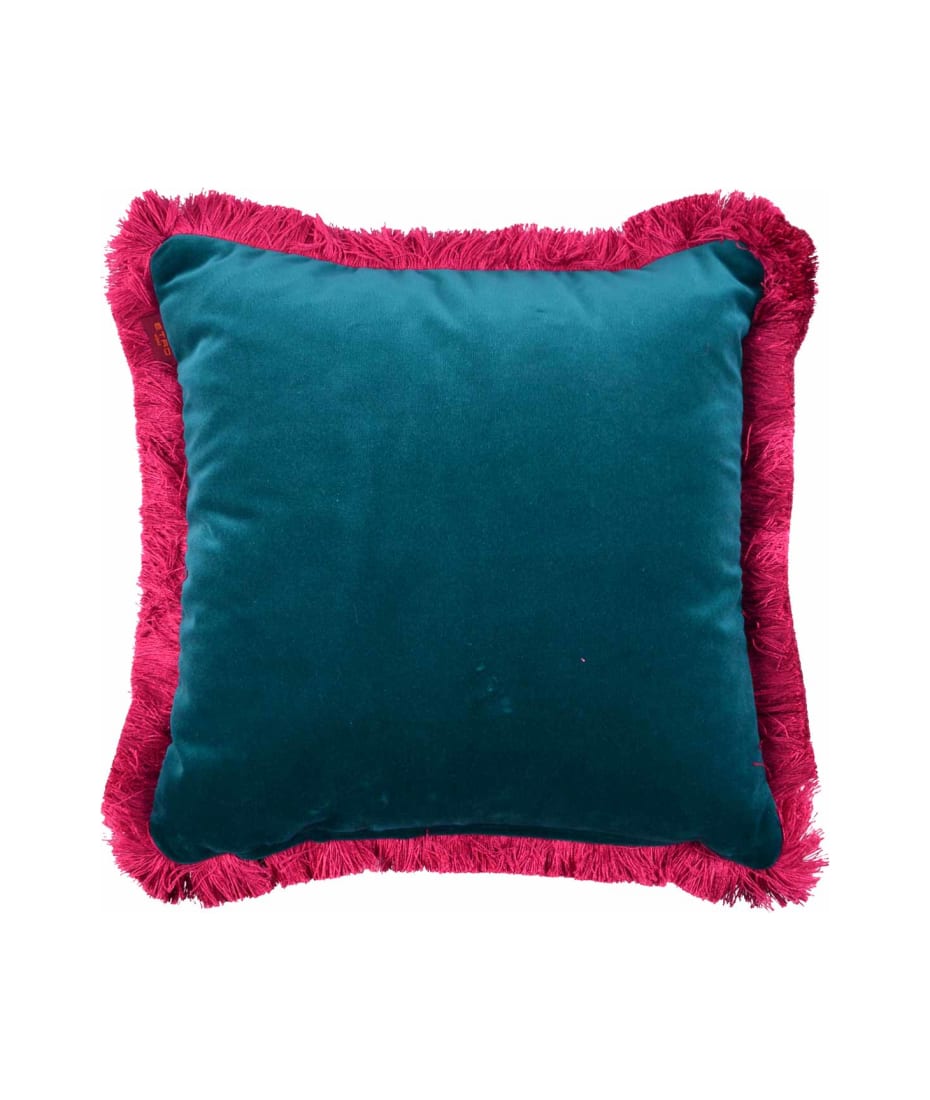 Etro Embroidered Cushion - Clear Blue