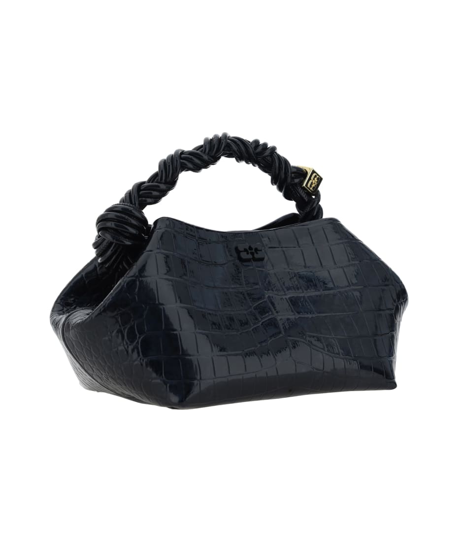 【送料&関税込】Ganni Small bou Cocco Bag In Black Recycled Ganni Small Bou Cocco Bag In Black Recycled Leather Blend