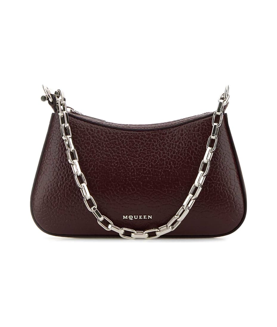 トートバッグ ALEXANDER MCQUEEN Burgundy Leather Mini T-Bar Handbag Alexander McQueen Burgundy Leather Mini T-bar Handbag