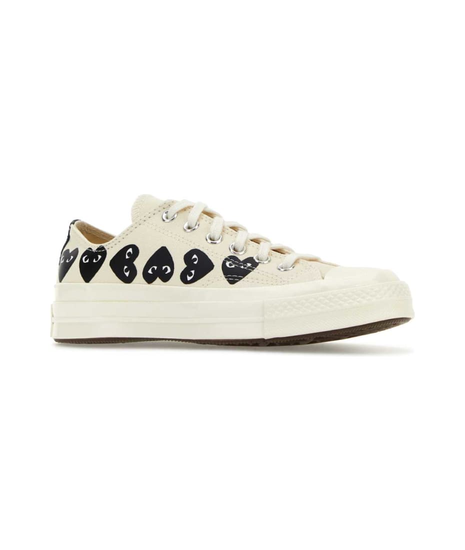 スニーカー PLAY COMME des GARCONS Ivory canvas sneakers Comme des Garçons Play Ivory Canvas Comme Des Garã§ons X