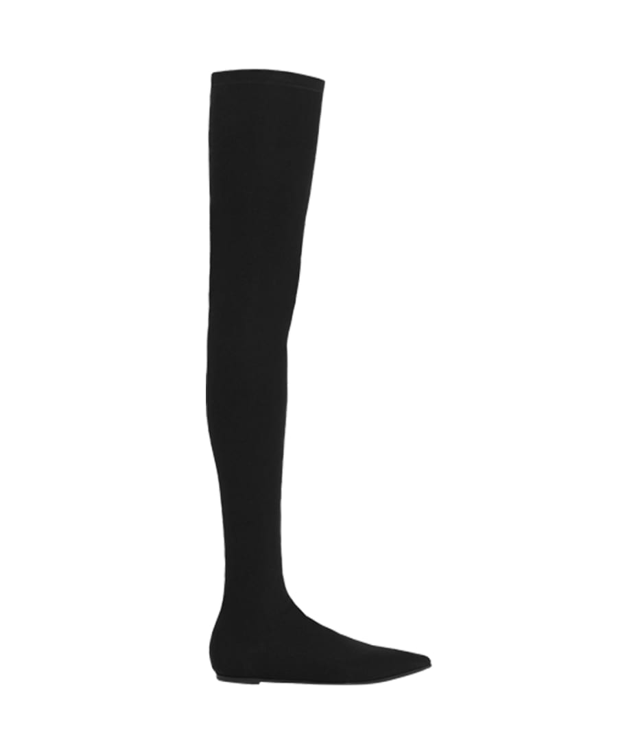 ロングブーツ Dolce & Gabbana Stivale Cuissard In Jersey Stretch Stretch jersey thigh-high boots in Black for Women