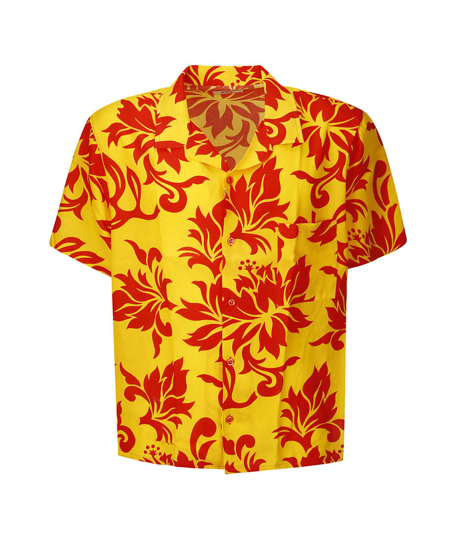 Unisex Printed Short Sleeve Shirt Woven
