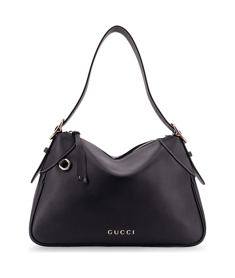 Gucci Gg Emblem Leather Shoulder Bag | italist