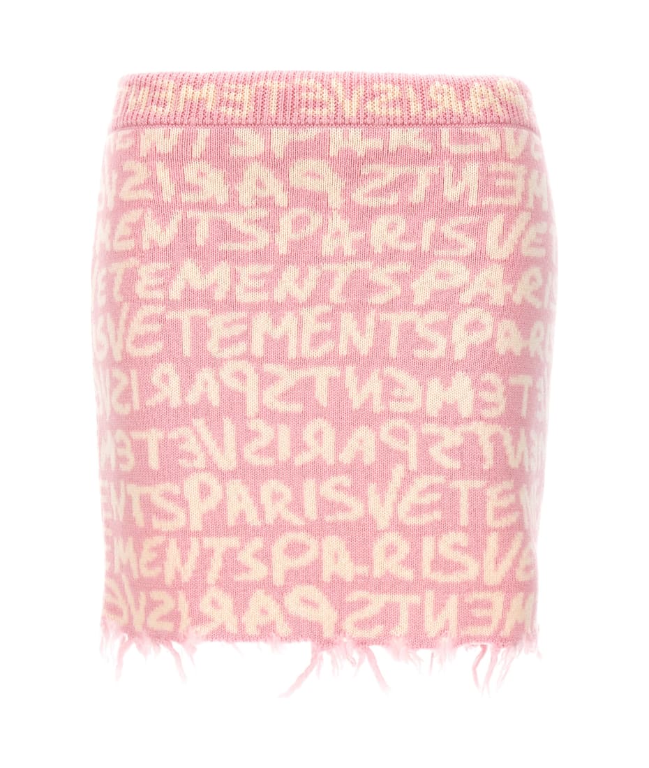 ミニスカート Vetements 'Graffiti Monogram' Skirt Graffiti Monogram Mini Skirt Black And White | The Webster