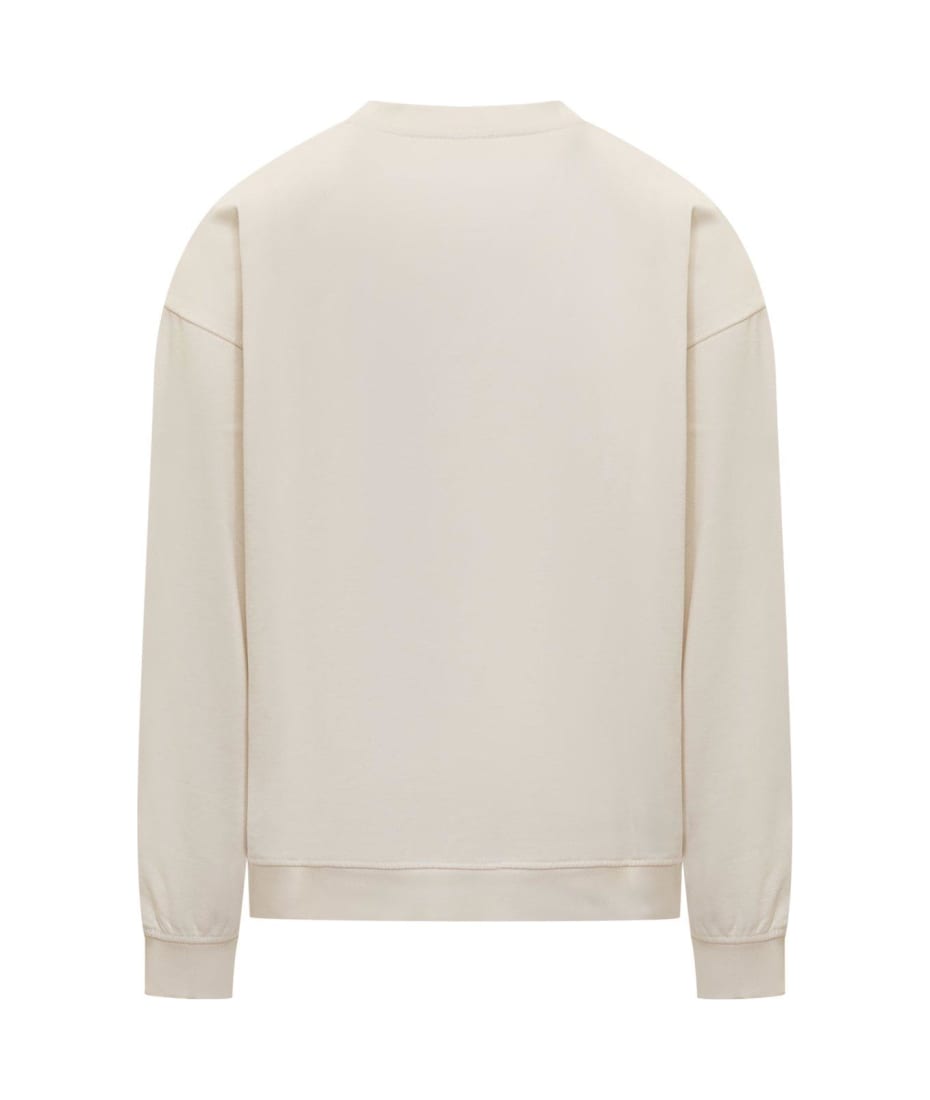 【送料&関税込】Diesel S-boxt-n5 Distressed Flocked Logo Swe Men's Sweatshirt with distressed flocked logo | White | Diesel