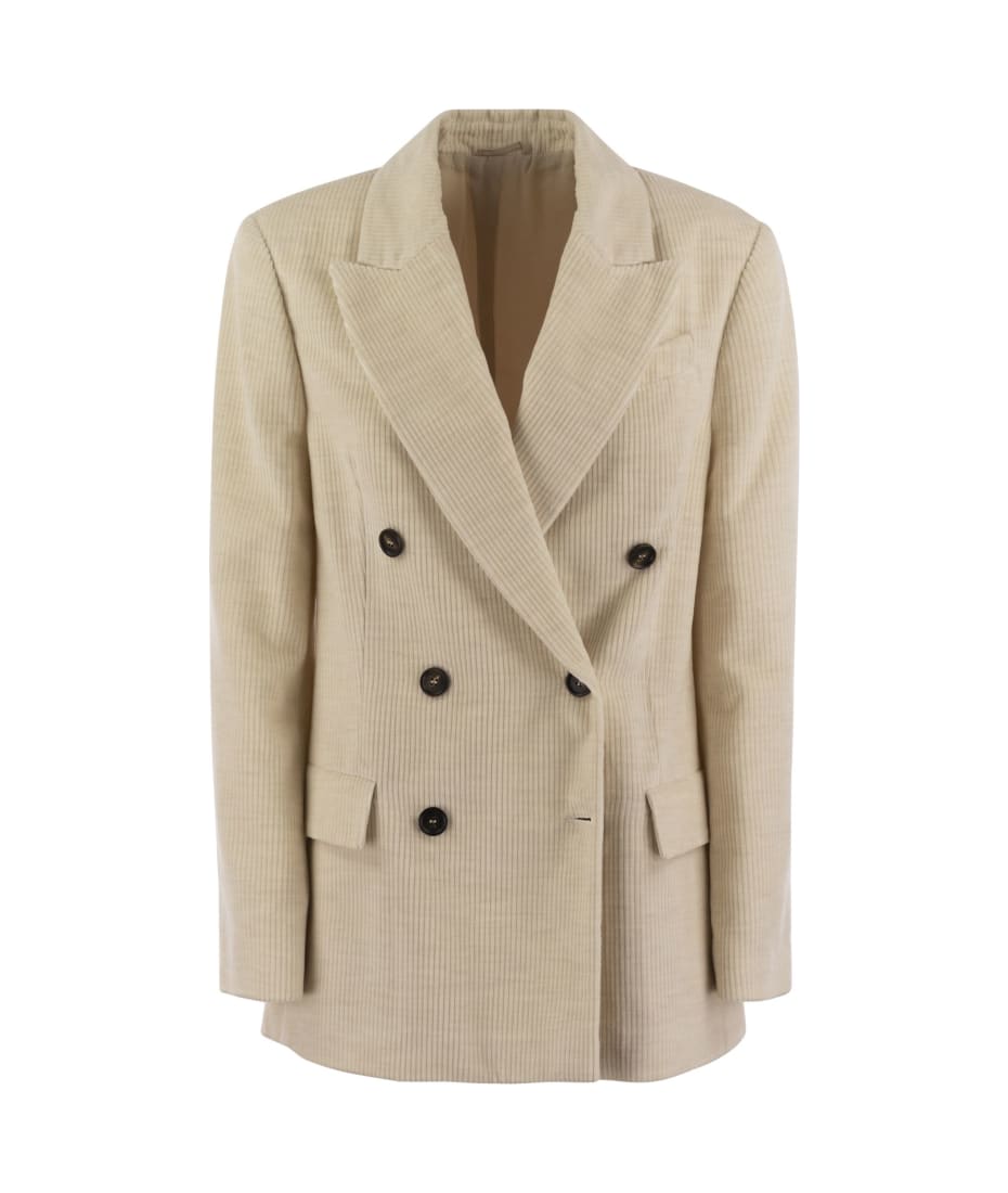 スーツ BRUNELLO CUCINELLI Viscose and cotton corduroy jacket with n Brunello Cucinelli Viscose And Cotton Corduroy Jacket With