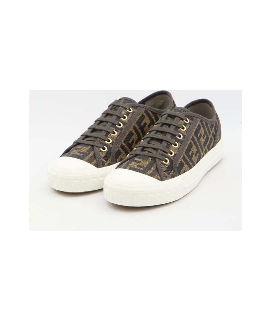スニーカー Fendi Embroidered Canvas Domino Sneakers Domino Fabric Multicolor | Fendi