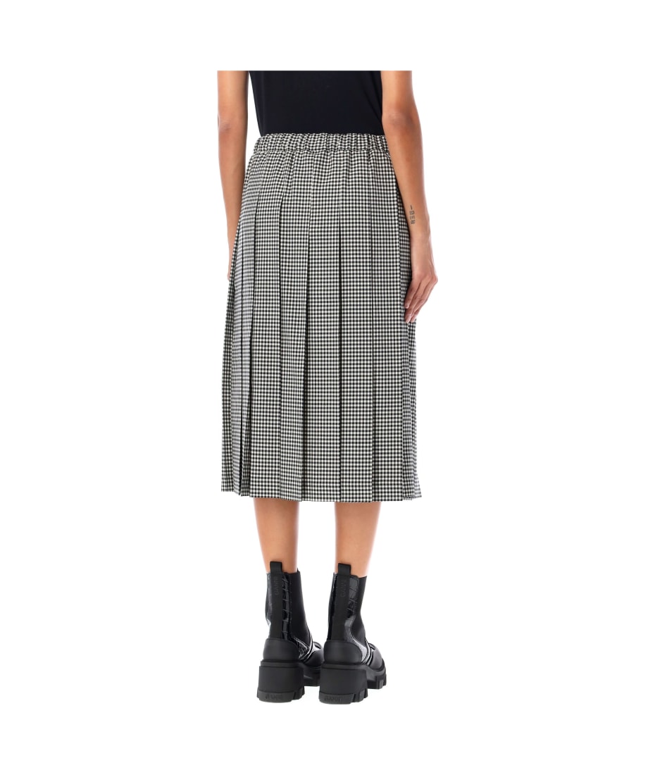 Comme Des Garçons Girl Ghingham Pleated Midi Skirt italist
