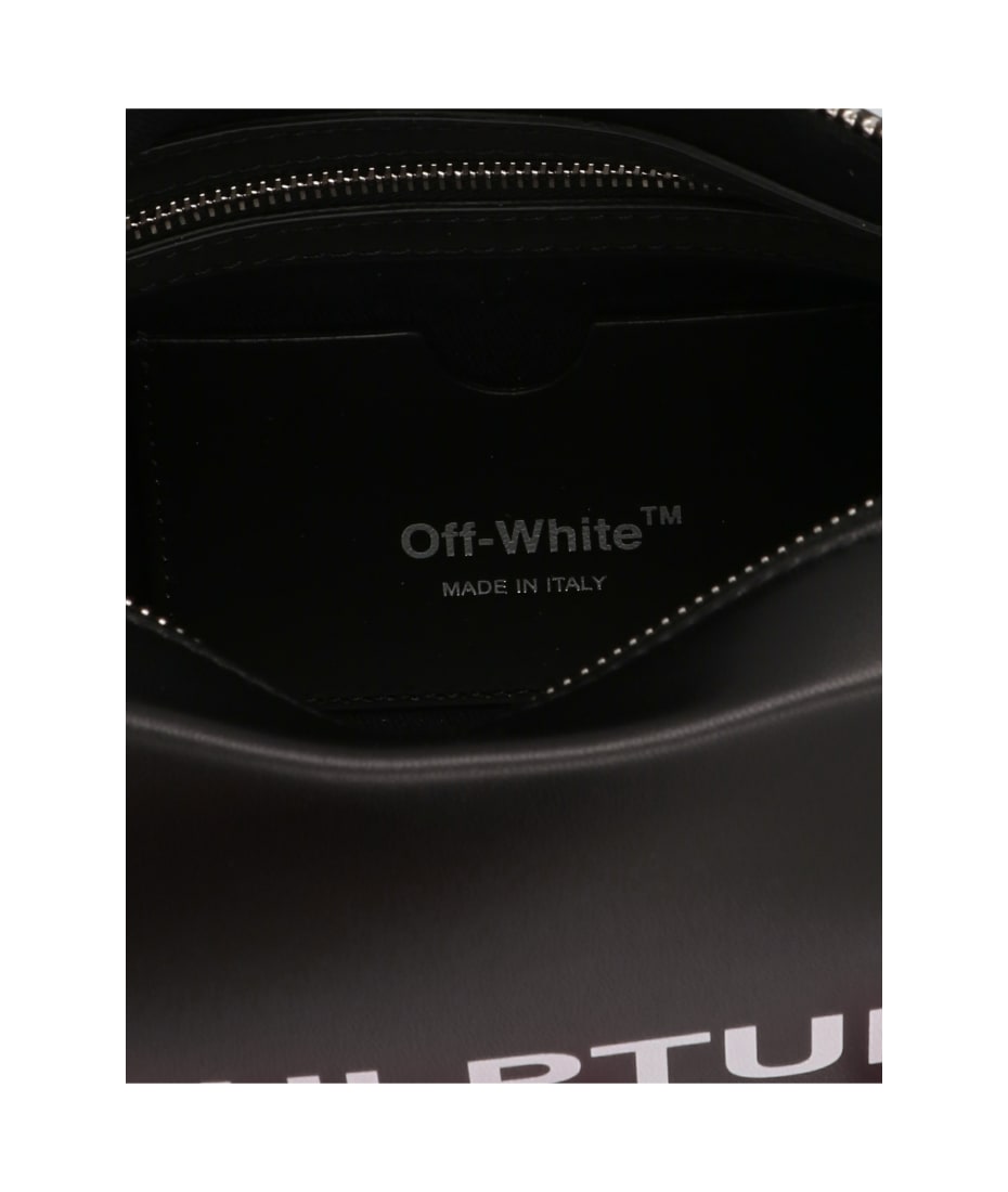 Off-White Block Pouch Quote Leather Handbag