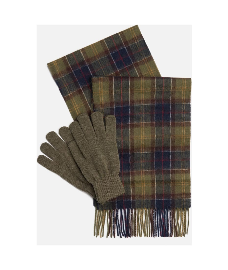 Barbour Tartan Scarf Glove Set italist