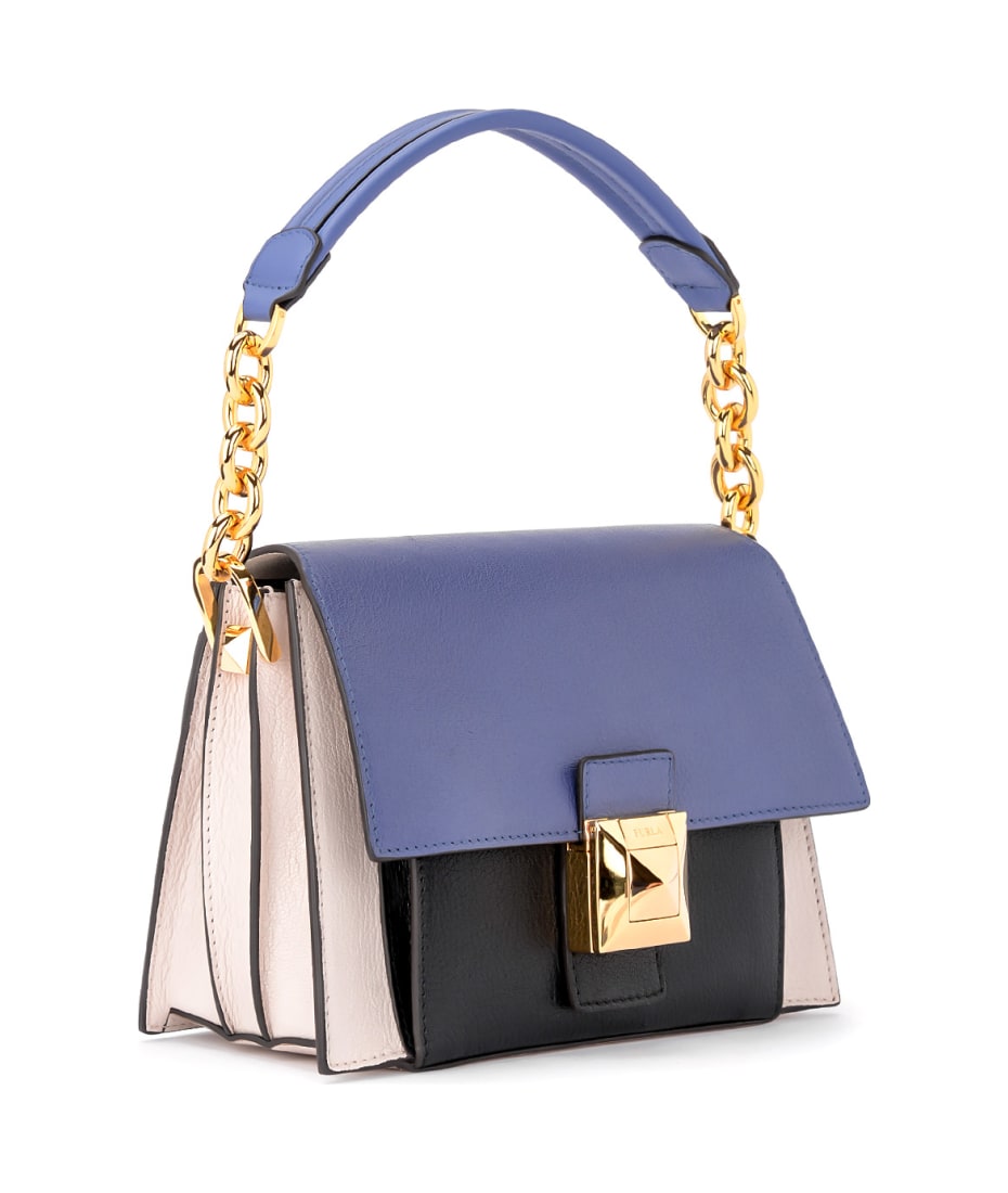 Furla Diva S Mini Shoulder Bag In White Blue And Black Leather italist ALWAYS LIKE A SALE