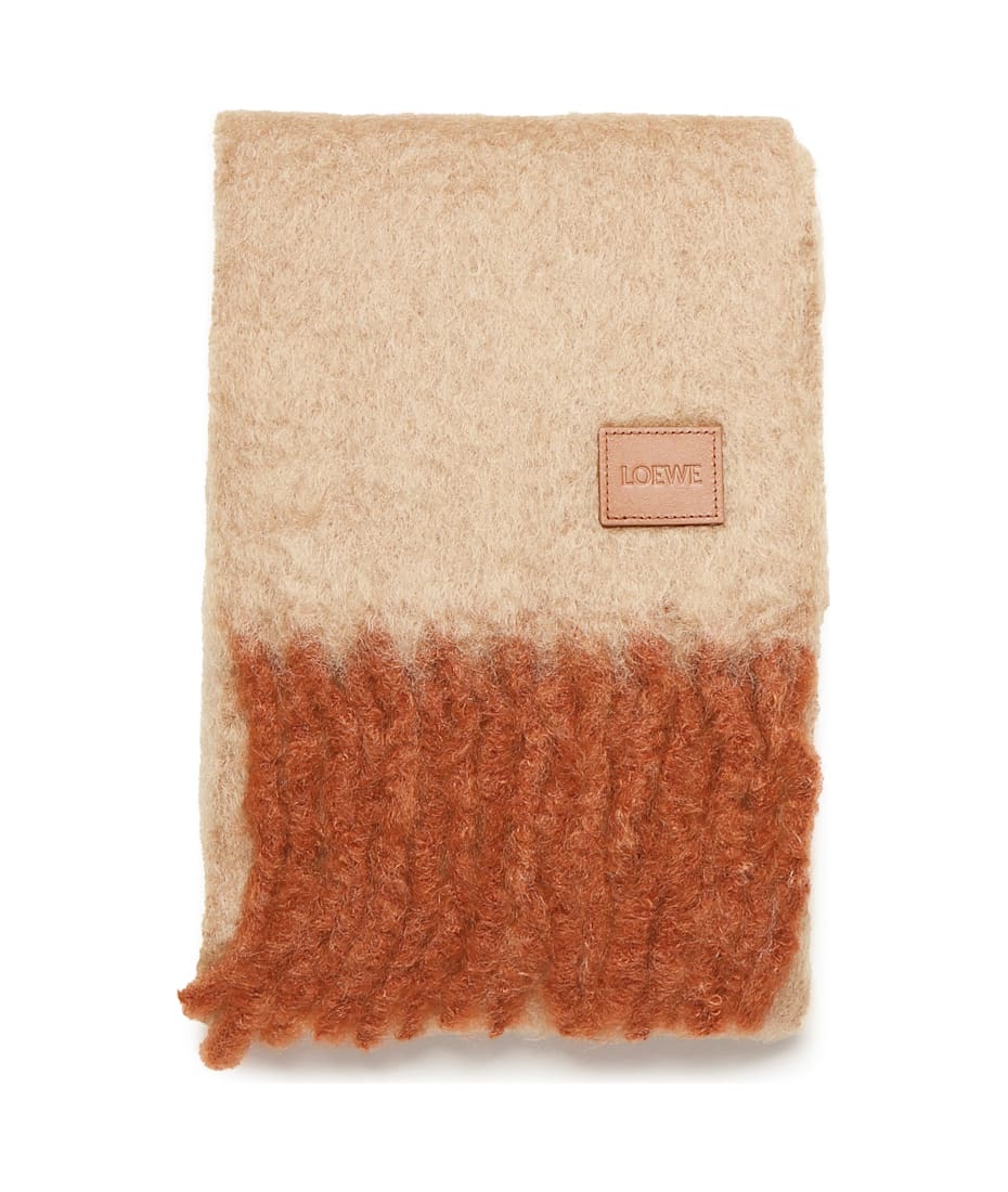 ヘアアクセサリー LOEWE MOHAIR WOOL SCARF Scarf in mohair and wool Black - LOEWE