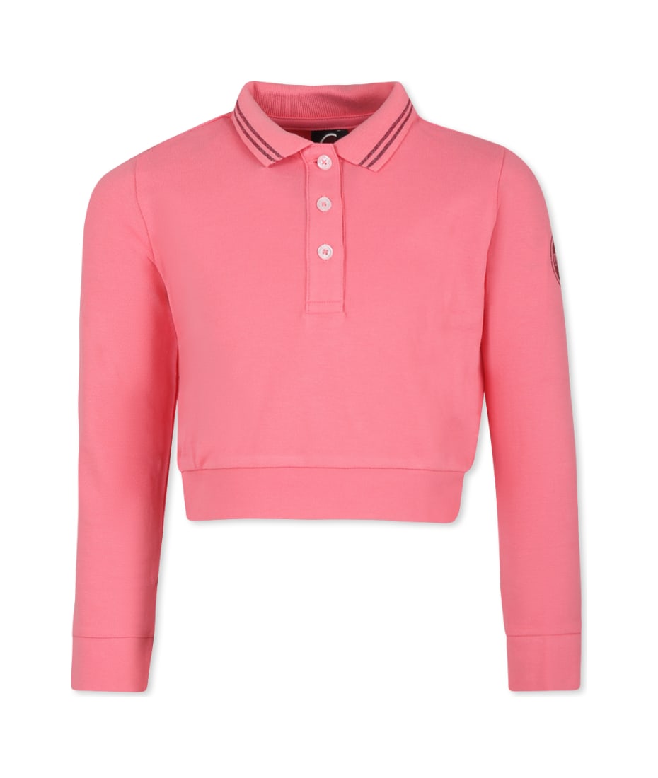 COLMAR 売れ筋商品|||コルマール Tシャツ トップス レディース Polo shirts Pink Colmar Pink Crop Polo Shirt For Girl With Logo | italist