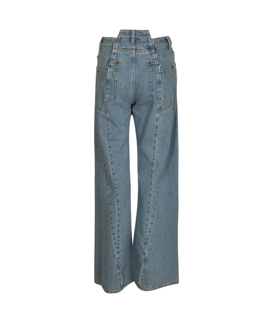Maison Margiela Asymmetric Wide Leg Jeans | italist, ALWAYS
