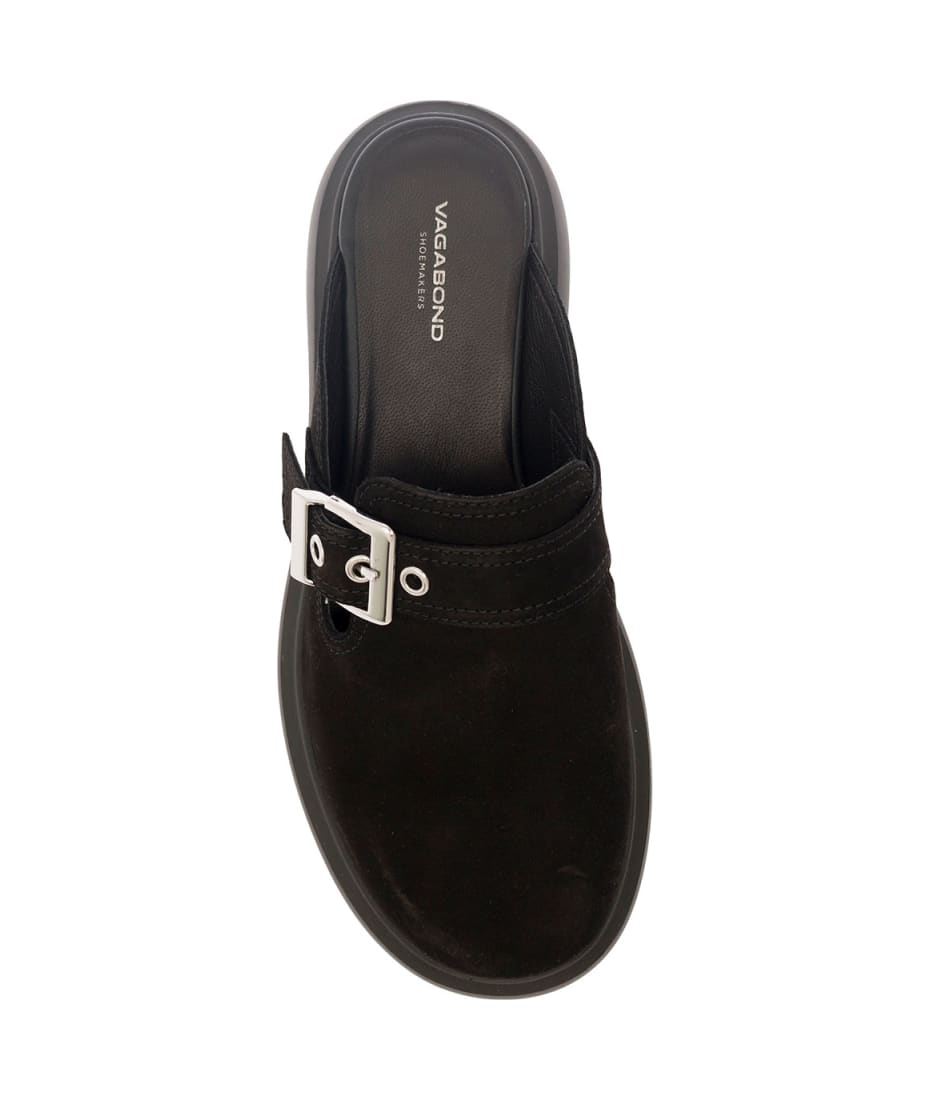 Vagabond 'blenda' Mules With A Buckle In Leather Woman - Black