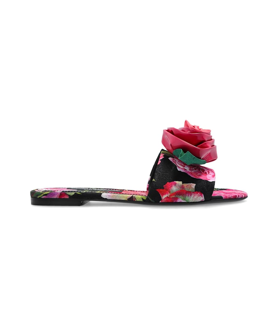 【関税&送料込】Dolce & Gabbana Floral Printed Rubber Slide DOLCE & GABBANA floral printed rubber slide sandals