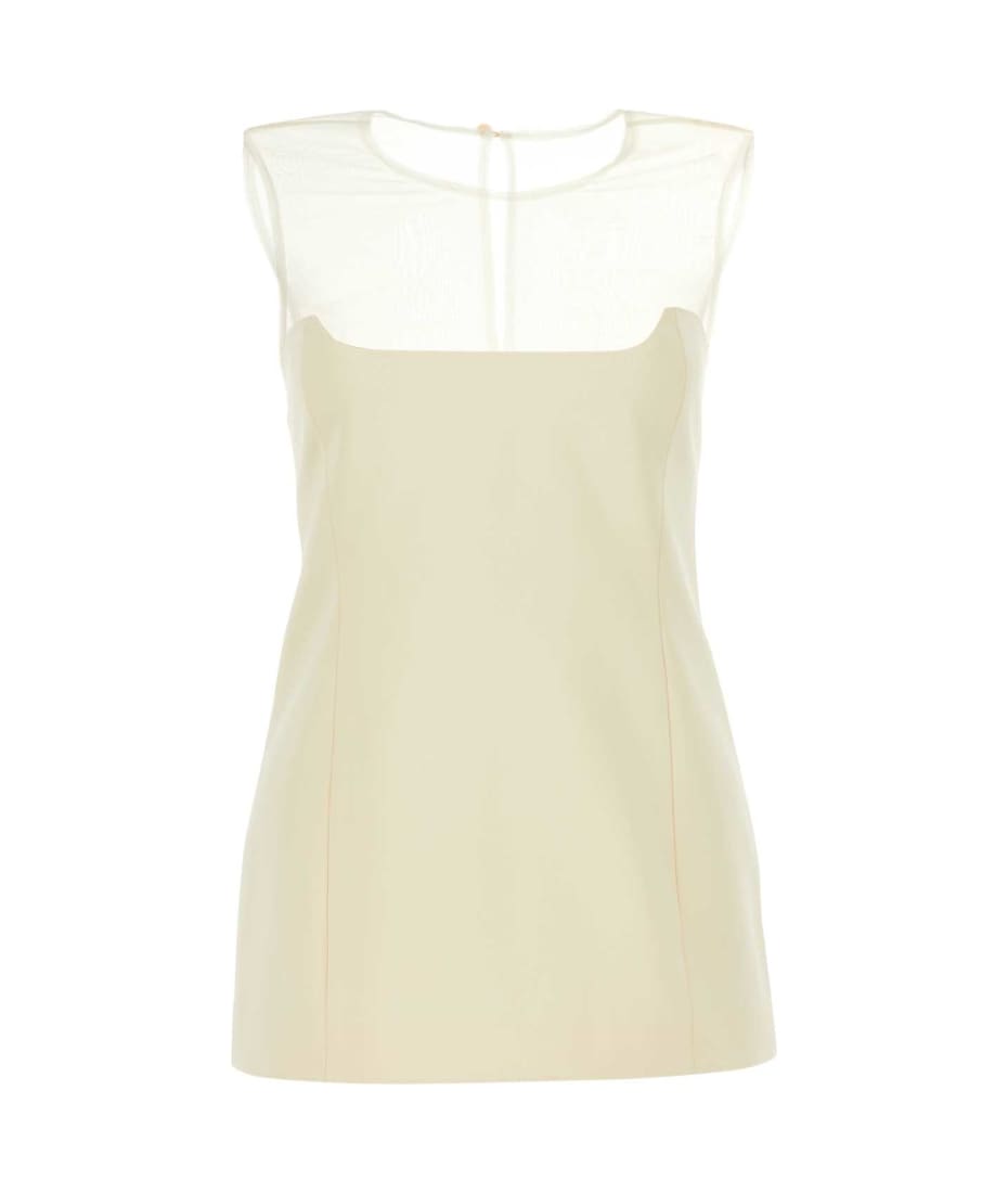 Tシャツ・カットソー KHAITE IVORY COTTON BLEND TOP Khaite Ivory Cotton Blend Top | italist