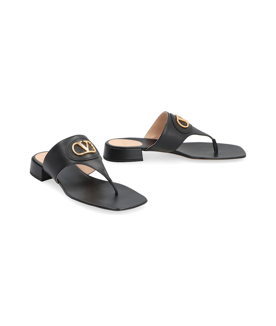 Valentino Garavani Vlogo Signature Leather Slides | italist