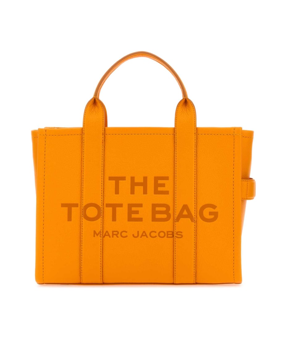 Marc Jacobs Orange Leather Medium The Tote Bag Handbag | italist