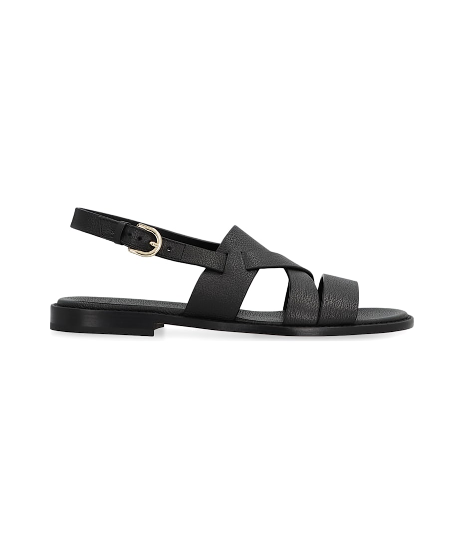 フラットシューズ Doucal's Leather Flat Sandals Doucal's Tropic Leather Sandals | italist