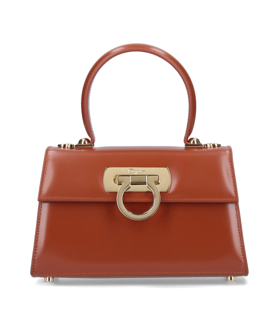 【FERRAGAMO】EAST-WEST ICONIC TOP HANDLE BAG Ferragamo East-west Iconic Handbag | italist