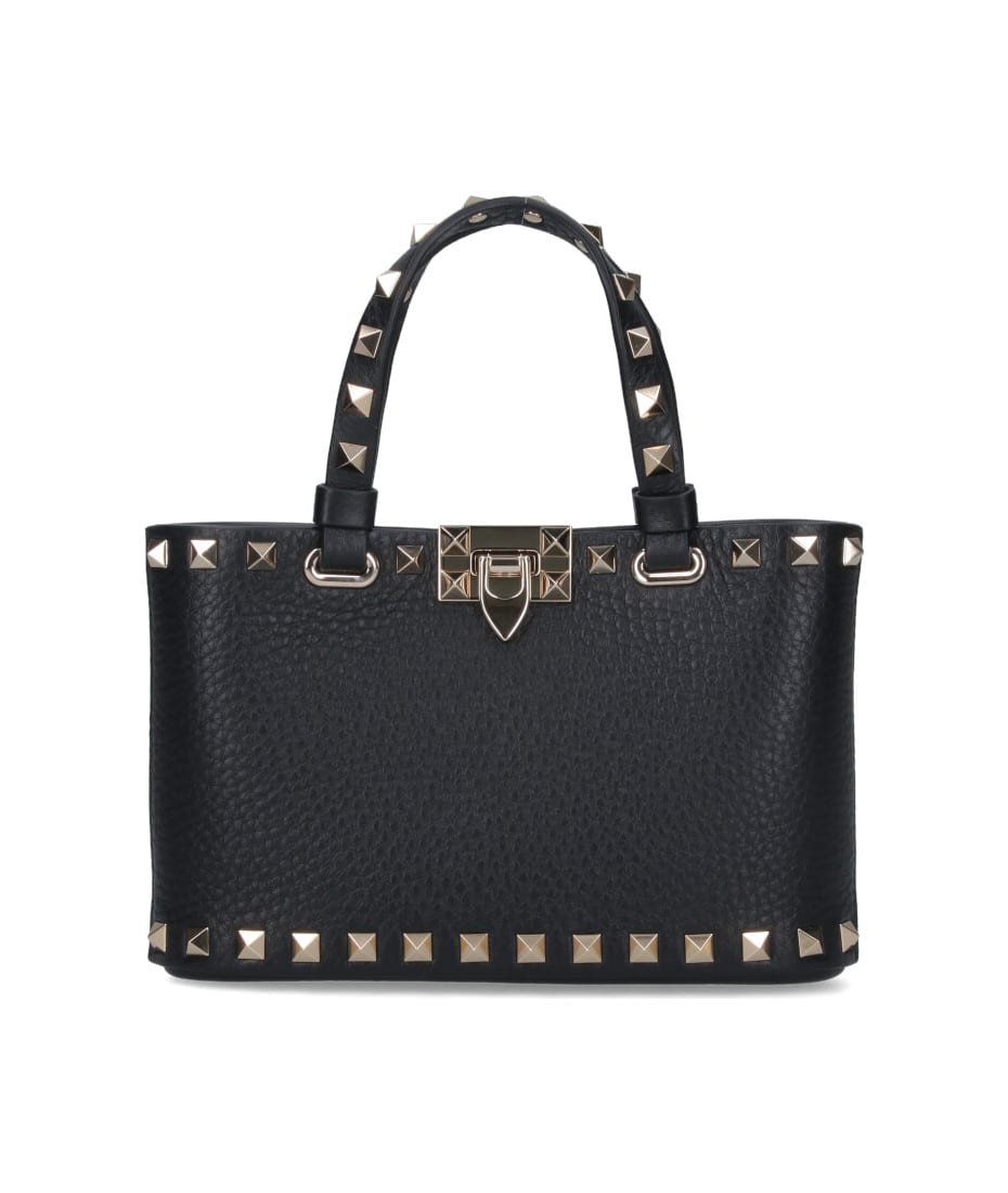 【VIP価格】VALENTINO Small Rockstud Tote Bag Valentino Garavani Mini Rockstud Leather Tote Bag | Neiman