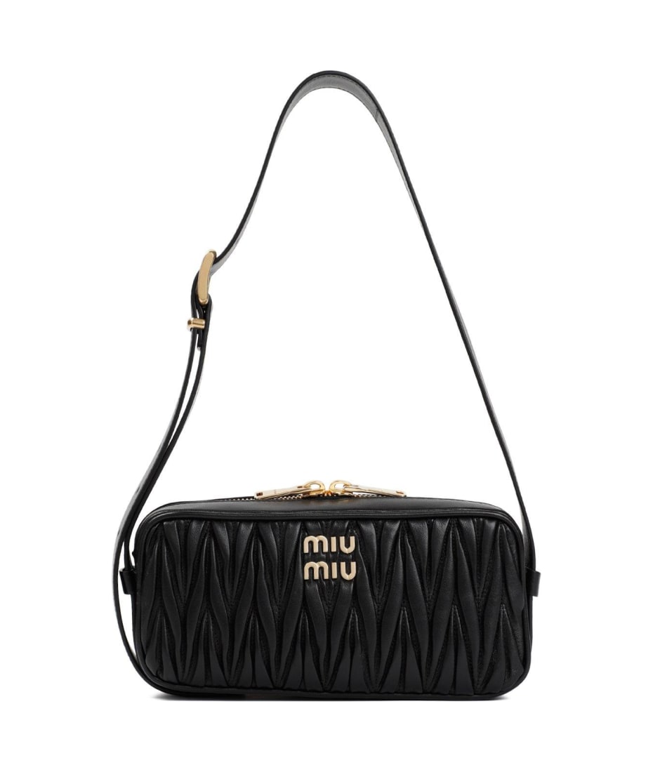 Miu Miu Logo-lettering Zipped Shoulder Bag | italist, ALWAYS