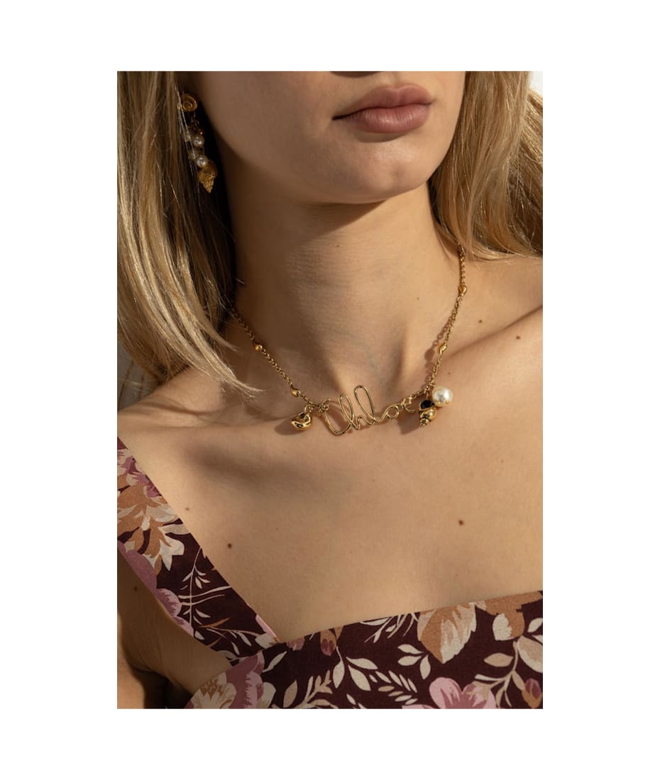 ネックレス・ペンダント Chloe COLLANA CON CIONDOLO CHLOE SHELLS Chloé The Chloé Shells Pendant Necklace in Vintage gold