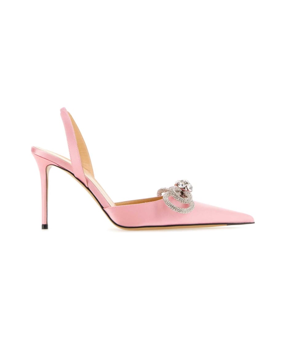 Mach & Mach Pink Satin Pumps | italist