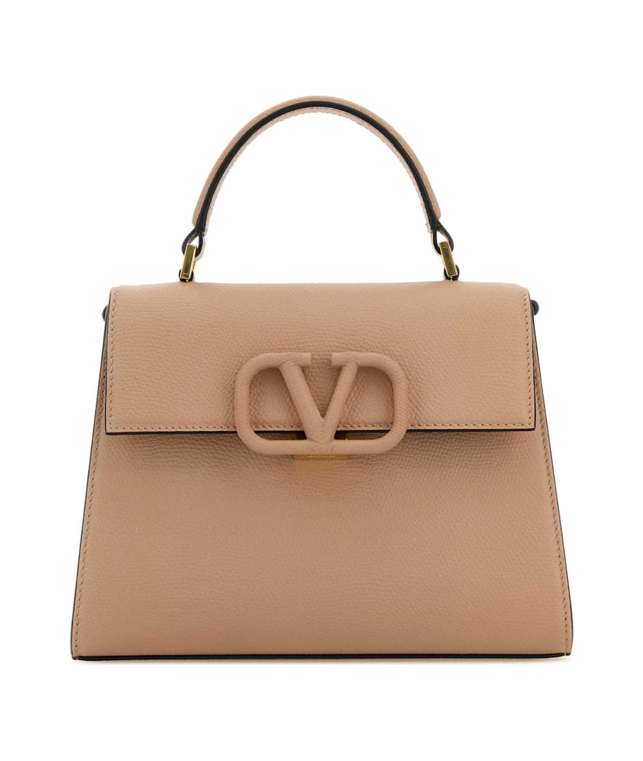 【関税&送料込】Valentino Garavani Powder Pink Leather Balle Valentino Garavani Powder Pink Leather Small Vsling Handbag