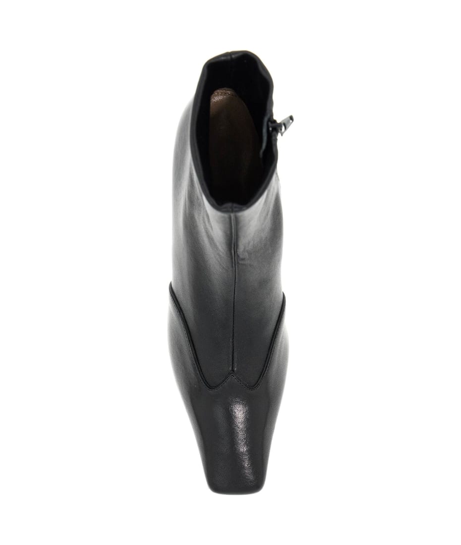 Khaite 'nevada 40' Black Leather Ankle Boots | italist