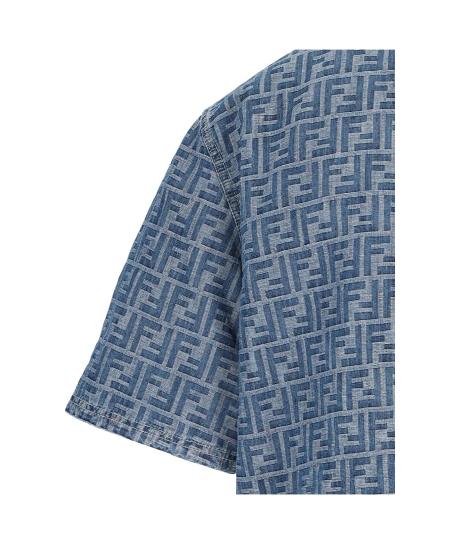 ジャケット FENDI SS25 FF chambray denim jacket (FLF790ASMF F1SAZ) Jacket Denim Blue | Fendi
