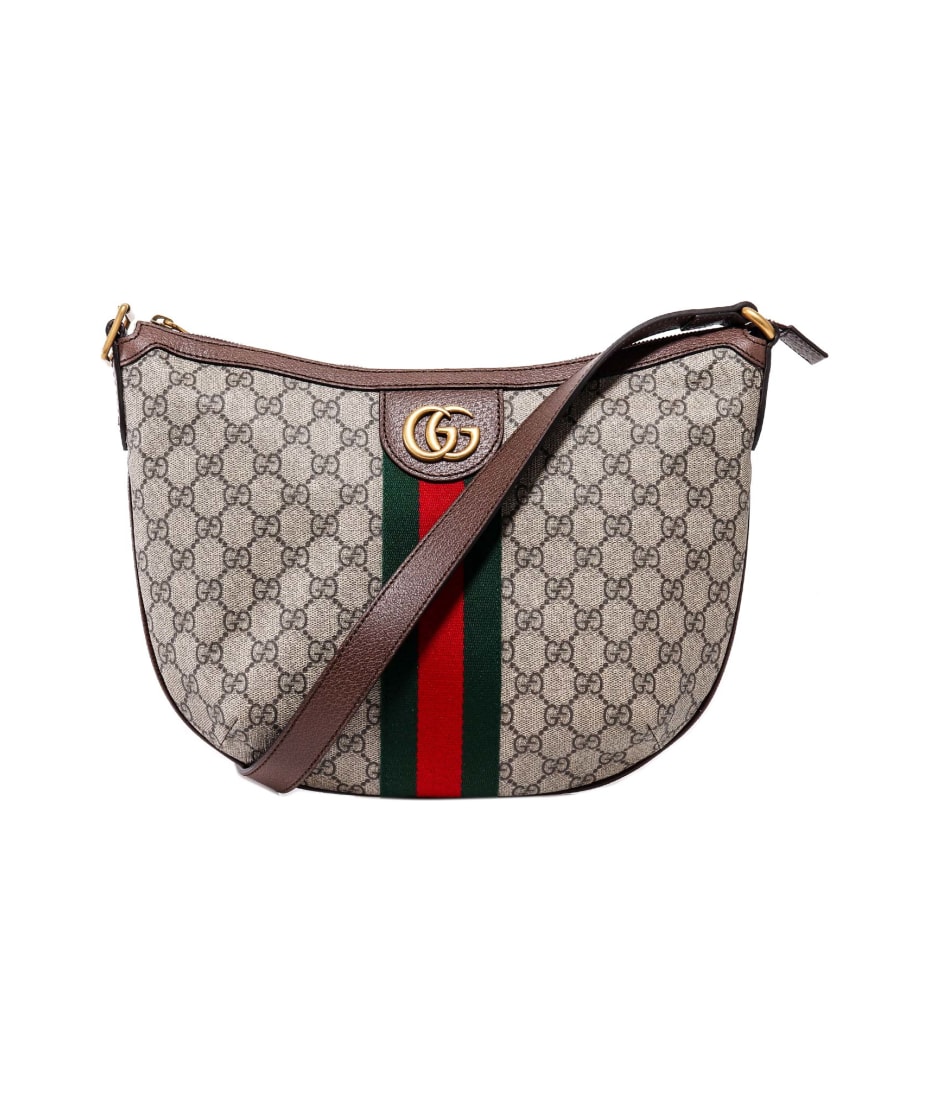 GUCCI: Ophidia GG Supreme belt bag with Web band - Beige