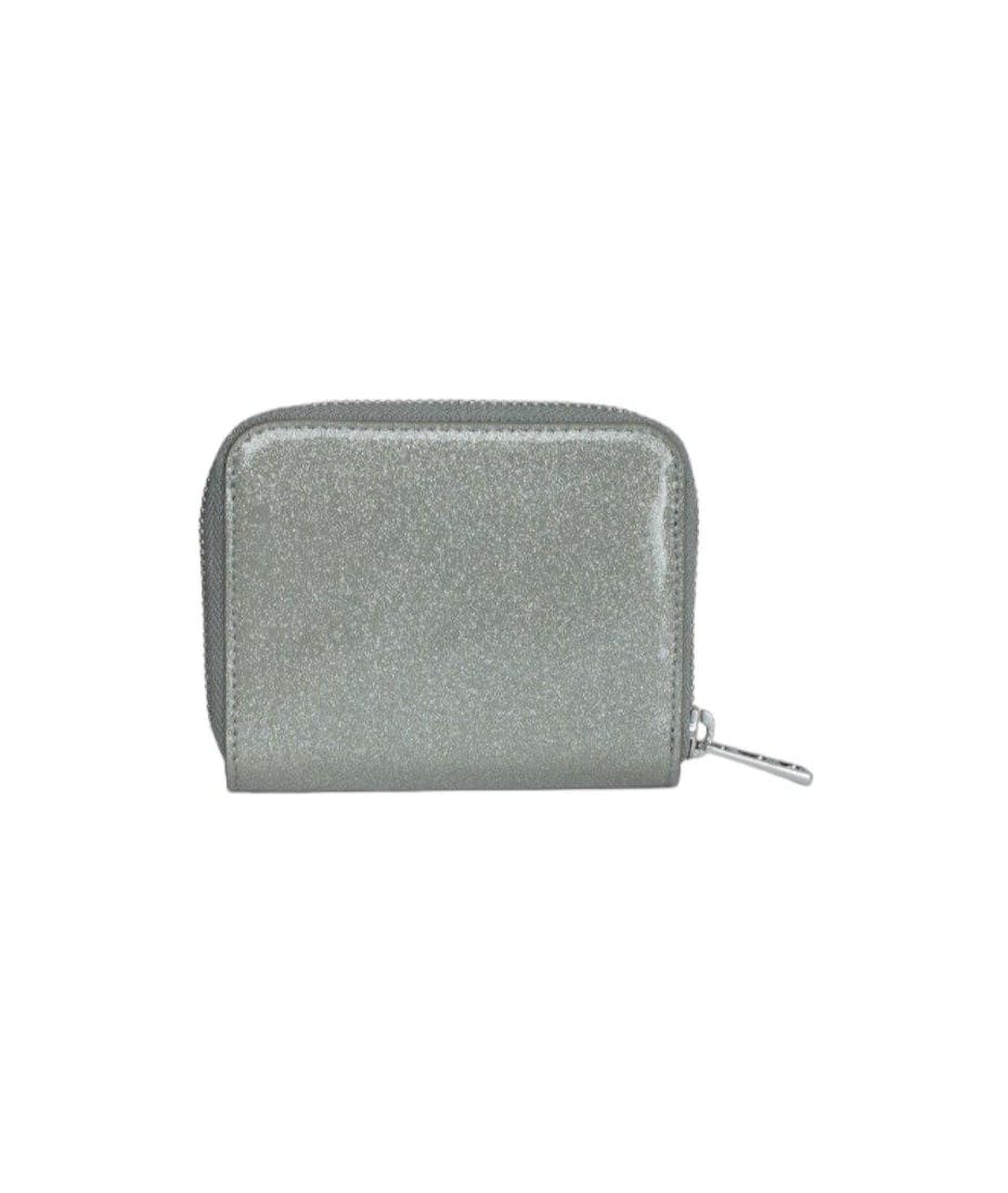 Logo Plaque Zip-around Mini Wallet