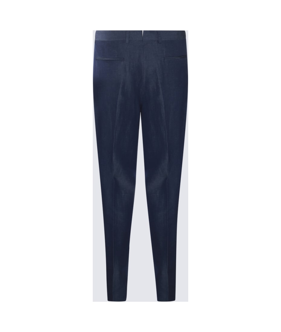 Zegna Blue Cotton Pants - Blue