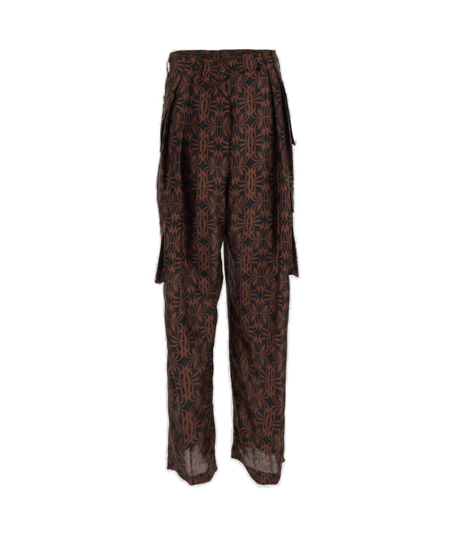 【送料&関税込】Dries Van Noten Pattern Printed Satin Cargo Dries Van Noten Pattern Printed Satin Cargo Pants | italist