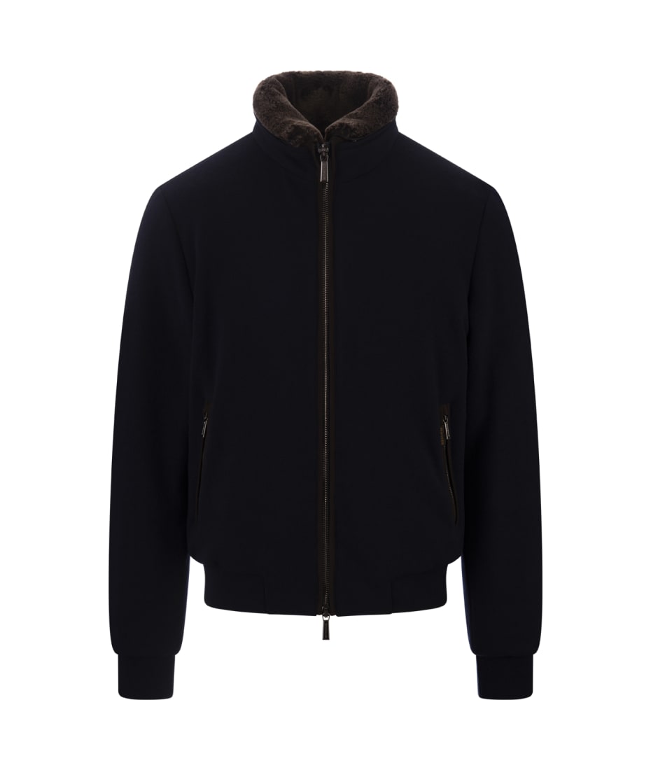 Moorer Bellati-mrw Bomber Jacket In Navy Blue | italist