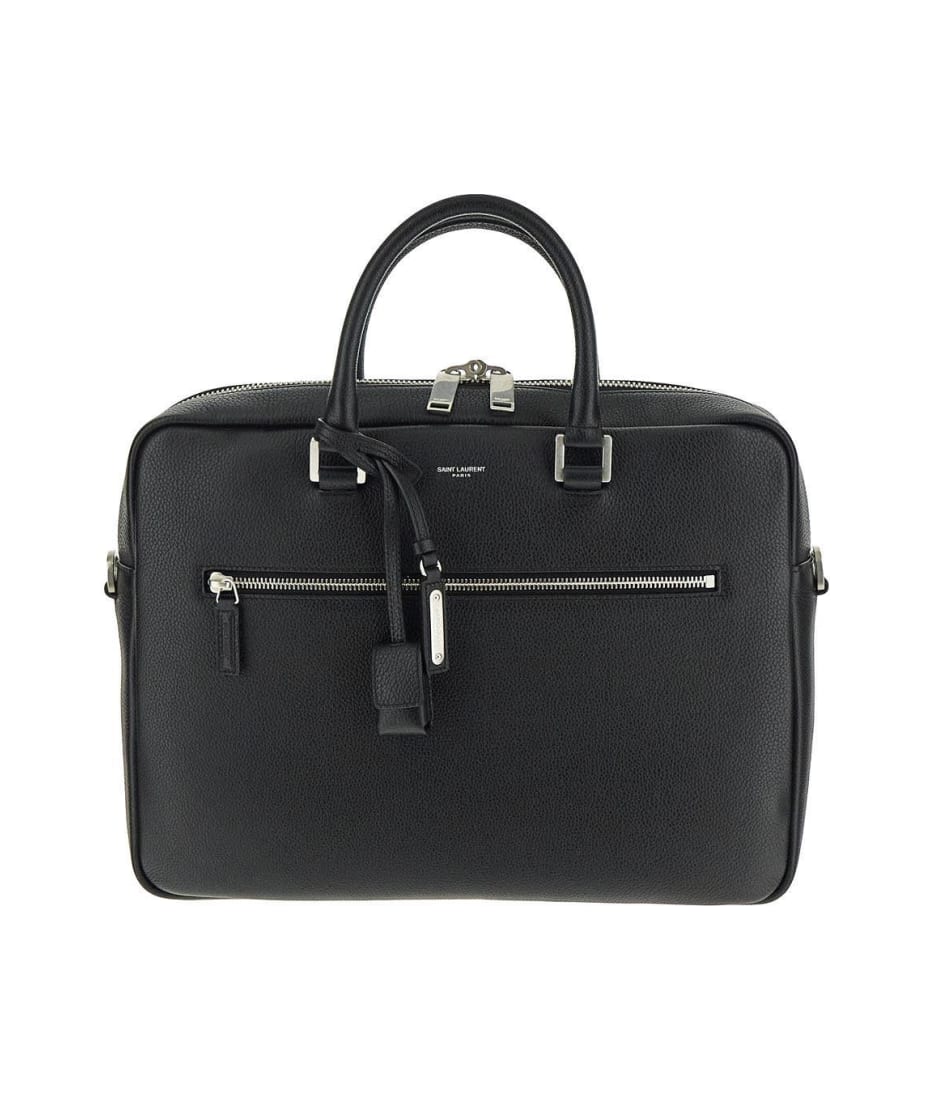 Saint Laurent Sac De Jour Briefcase In Grained Leather italist
