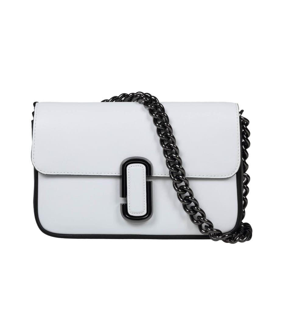 The J Marc Shoulder Bag - Nappa leather bag with flap and shoulder strap