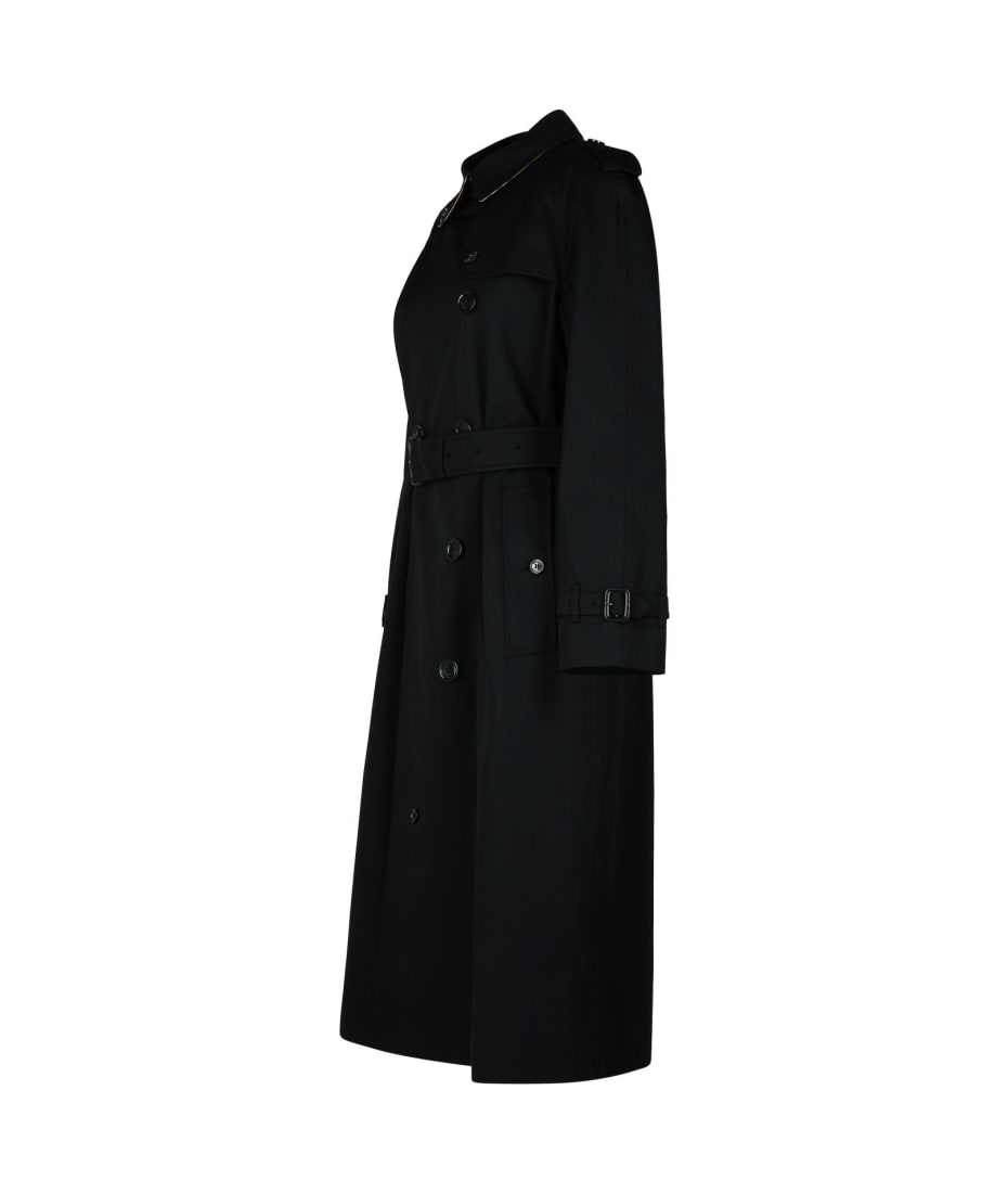 Burberry 'waterloo' Black Cotton Trench Coat | italist