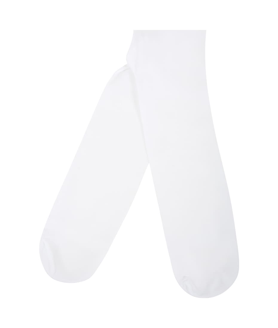 Story loris White Tights For Babygirl - White